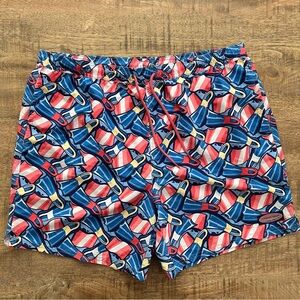 Vineyard Vines Men’s Flippers Print Chappy Swim Trunks Boardshorts Pockets XL